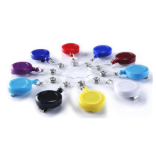 Plastic retractable badge reel convenient stretch yoyo with stainless steel core